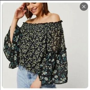 Free People Rose Valley Off Shoulder Top